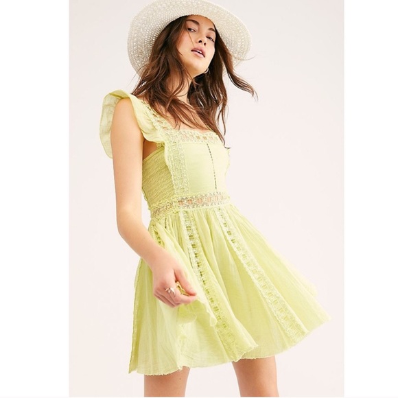 FP One Verona Dress in lime by free people - Picture 6 of 14